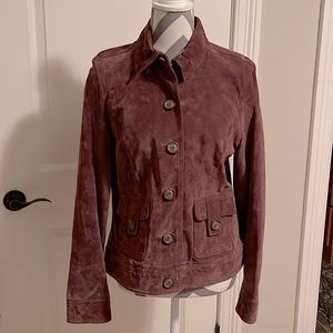 Ladies Cherokee suede leather jacket - sz large. EUC